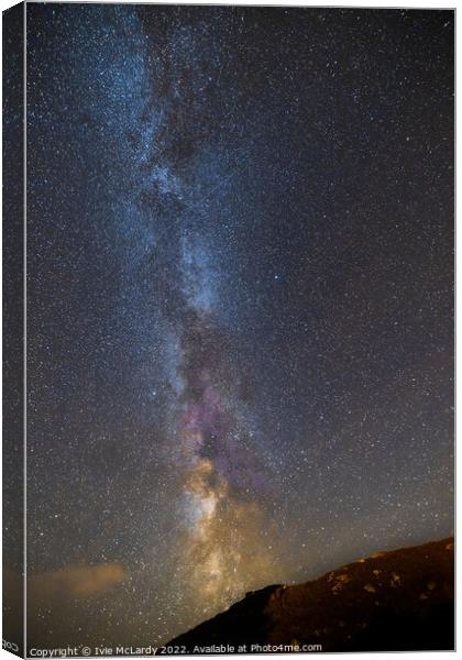 Milky Way, looking down on the Isle of Harris Canvas Print by Ivie McLardy