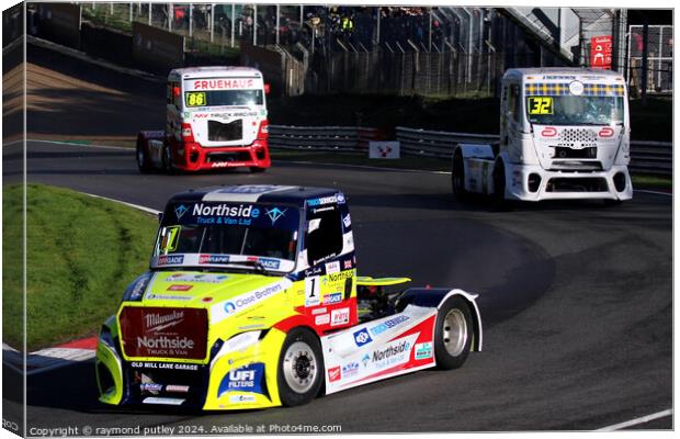 British Truck Racing. Canvas Print by Ray Putley