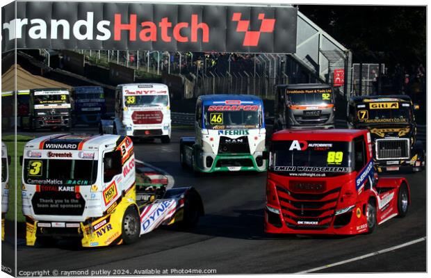 British Truck Racing. Canvas Print by Ray Putley