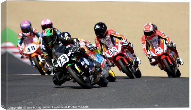 Honda British Talent Cup. Canvas Print by Ray Putley