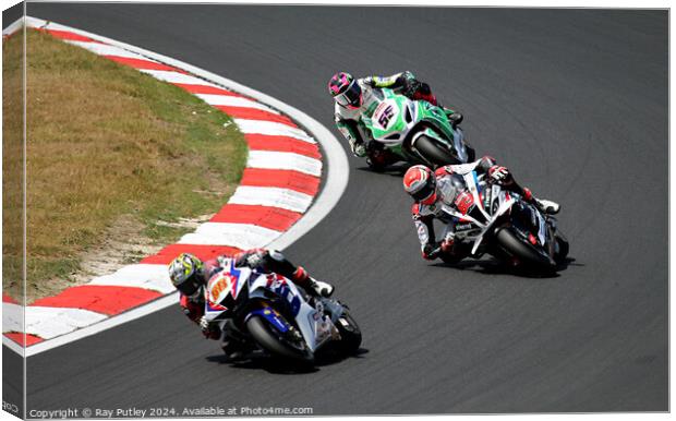 British Superbikes Championship. Canvas Print by Ray Putley