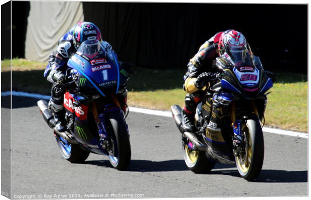 British Superbikes Championship. Canvas Print by Ray Putley