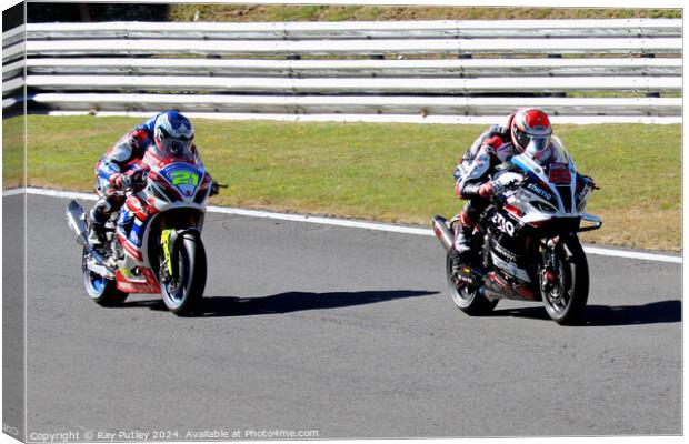 British Superbikes Championship. Canvas Print by Ray Putley