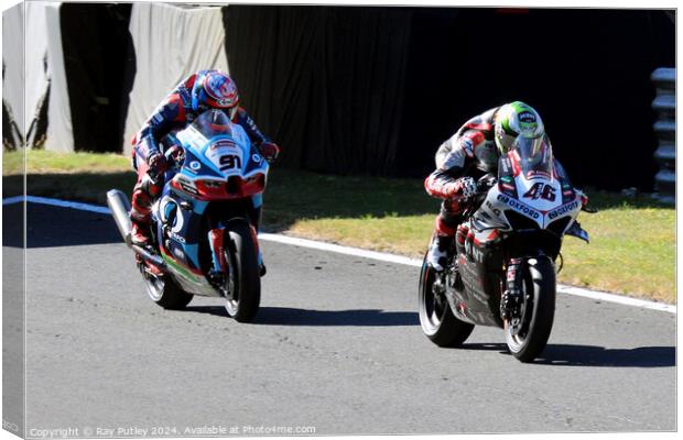 British Superbikes Championship. Canvas Print by Ray Putley