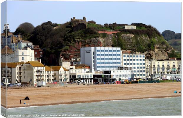 The Seafront - Hastings Canvas Print by Ray Putley