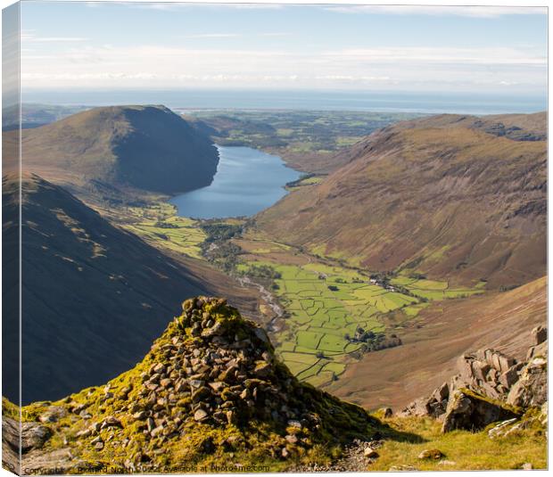 Majestic View of Wast Water and Wasdale Canvas Print by Richard North