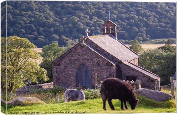 Buttermere Church  Canvas Print by Richard North
