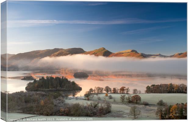 Derwent Water Serenity Canvas Print by Richard North