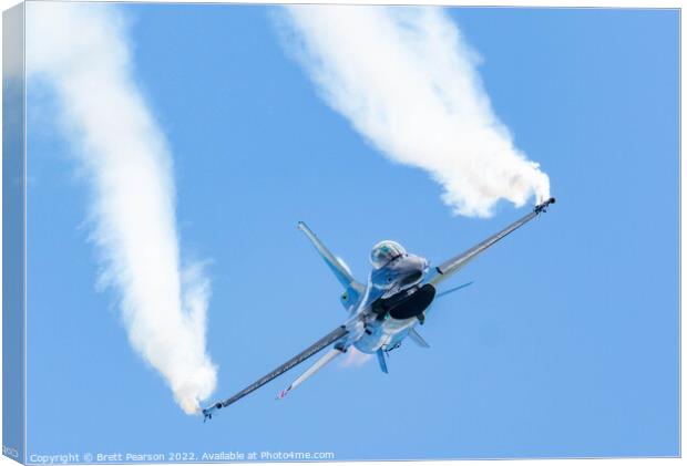 F-16 Fighter Falcon  Canvas Print by Brett Pearson