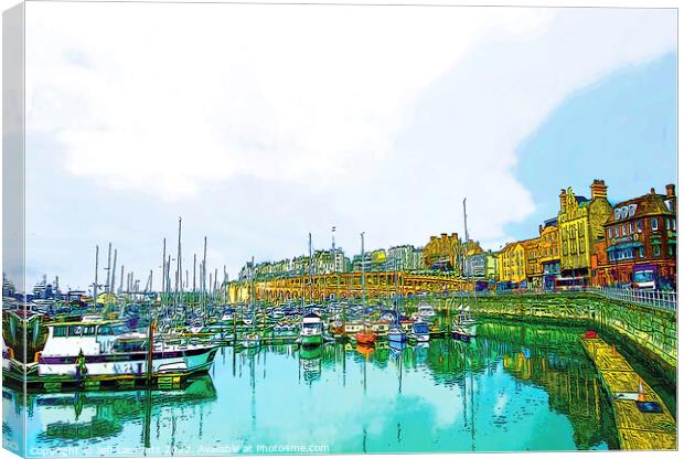 Ramsgate Harbour and Arches  Canvas Print by Jeff Laurents