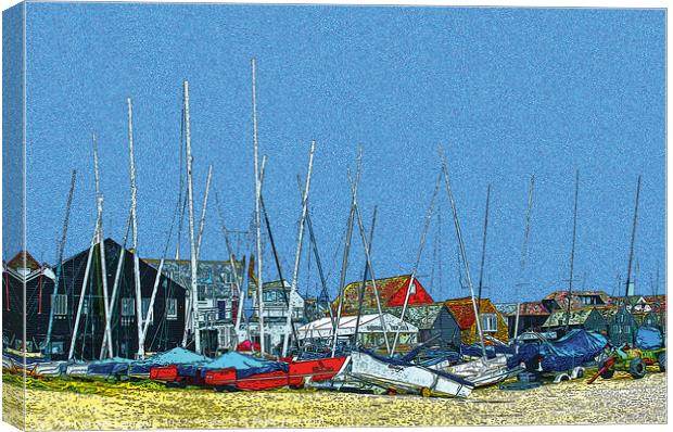 Boats at Whitstable  Canvas Print by Jeff Laurents