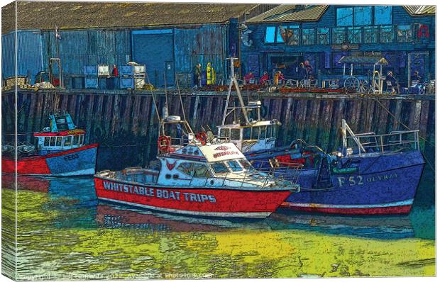 Boats at the Harbour, Whitstable Canvas Print by Jeff Laurents