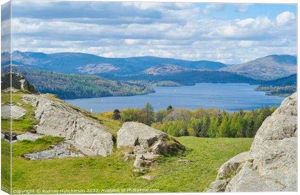 Lake Windermere View Canvas Print by Rodney Hutchinson