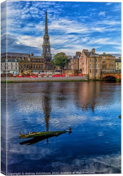 Ayr Town Hall view Canvas Print by Rodney Hutchinson