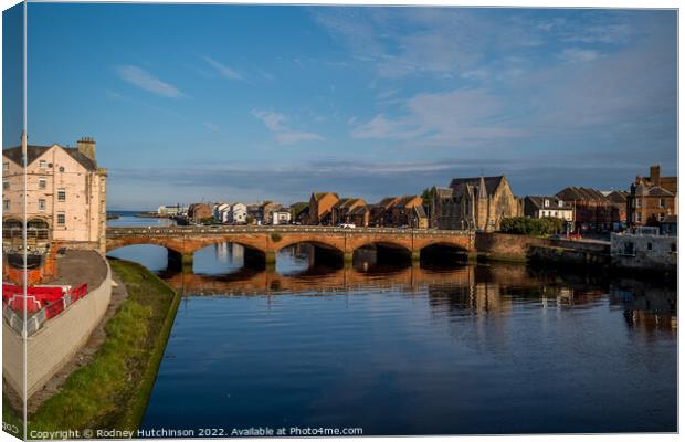 Majestic Bridge Over River Ayr Canvas Print by Rodney Hutchinson