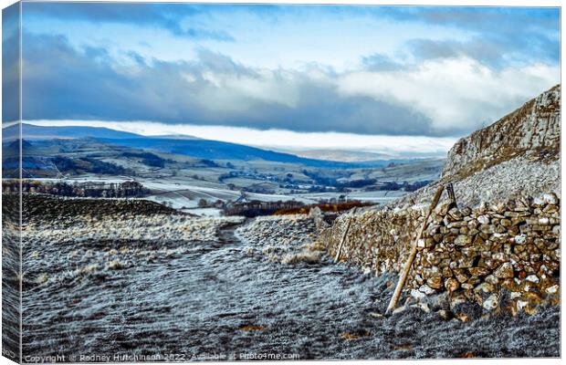 Majestic winter landscape in Ribblesdale Canvas Print by Rodney Hutchinson