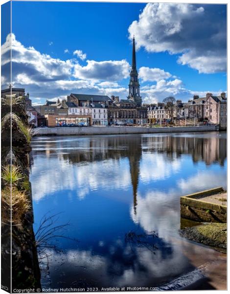 Majestic View of Ayr Town Hall Canvas Print by Rodney Hutchinson