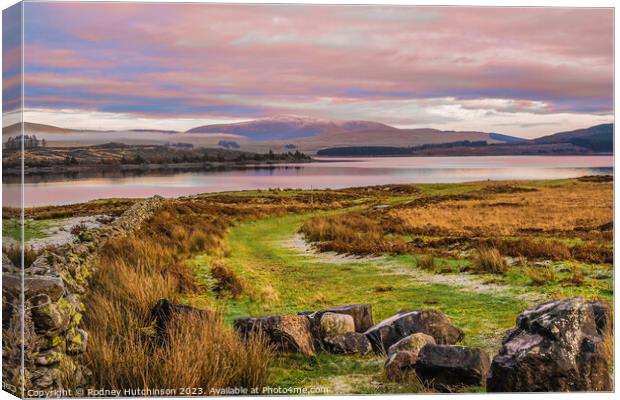 Loch Doon in winters afternoon light Canvas Print by Rodney Hutchinson
