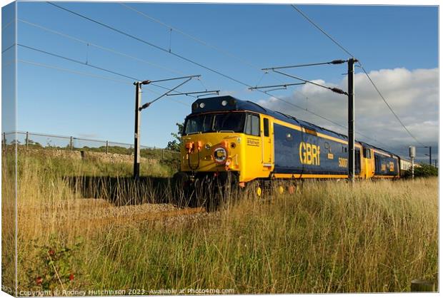 Pair of Class 50's on a special train Canvas Print by Rodney Hutchinson