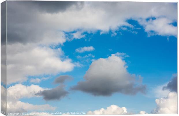 White color clouds found in the  blue sky Canvas Print by Turgay Koca