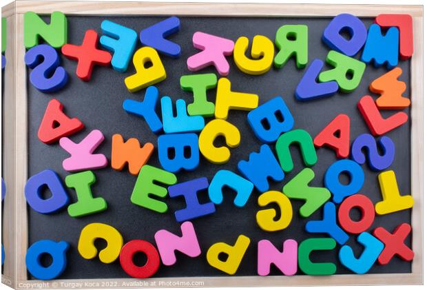 Colorful Letters made of wood  Canvas Print by Turgay Koca