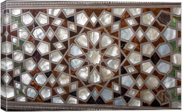 Example of Mother of Pearl inlays Canvas Print by Turgay Koca