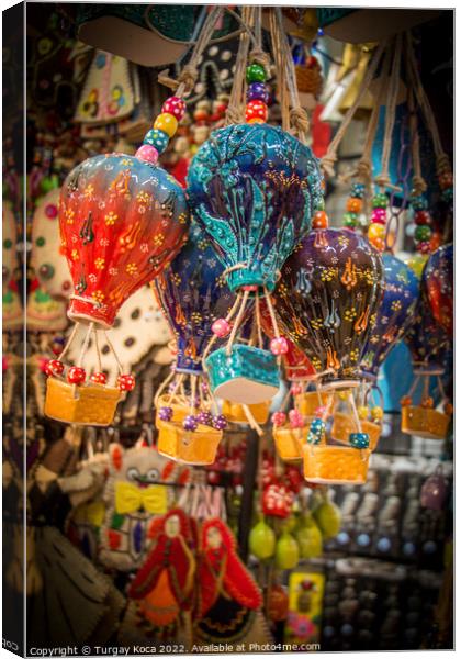 Little model colorful hot air balloons Canvas Print by Turgay Koca