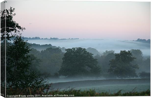 Morning Mist Canvas Print by suzy ainley