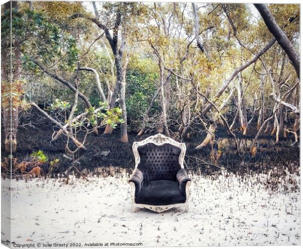 Abandoned Throne - still holding Court Canvas Print by Julie Gresty