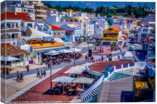 Vibrant Carvoeiro Town Square Canvas Print by RJW Images