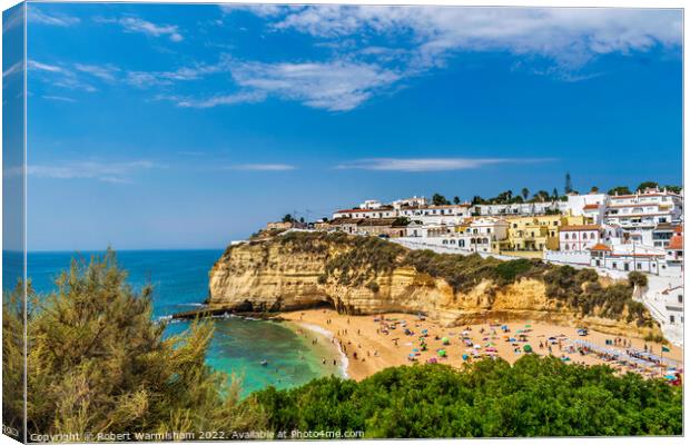 Serene Oasis Overlooking Carvoeiro Beach Canvas Print by RJW Images