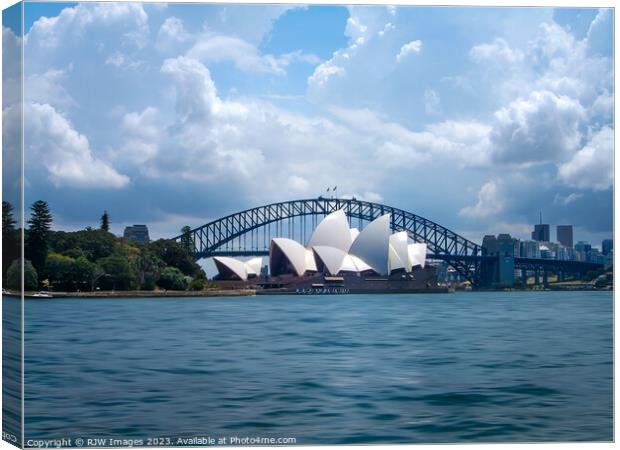 Sydney Harbour Bridge and Opera House Canvas Print by RJW Images