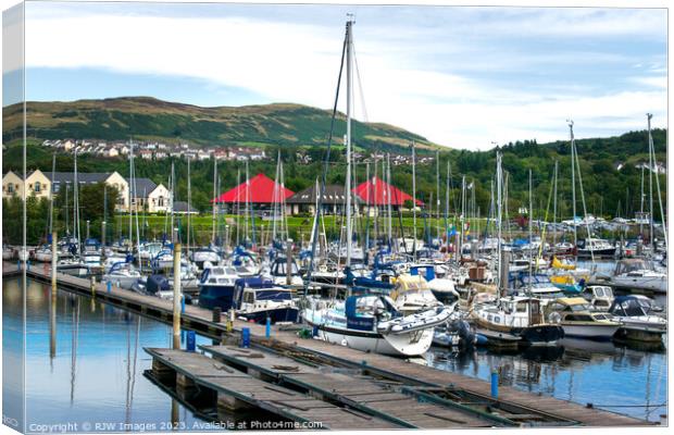 Inverkip Marina Canvas Print by RJW Images