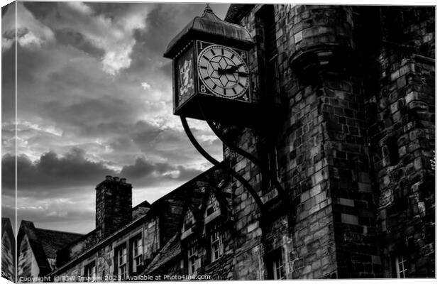 Edinburgh Canongate Tolbooth Clock Canvas Print by RJW Images