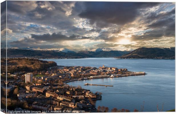 Argyll Snowcapped Mountains Canvas Print by RJW Images