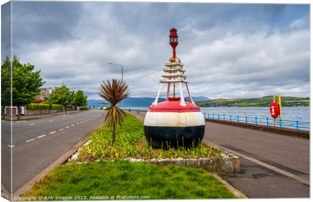 Greenock Esplanade Buoy Canvas Print by RJW Images