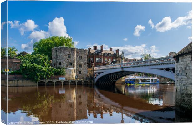 York at Lendal Bridge Canvas Print by RJW Images