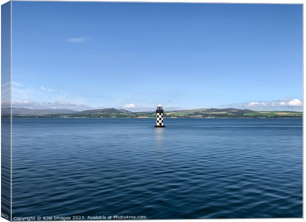 Guiding Light on the River Clyde Canvas Print by RJW Images