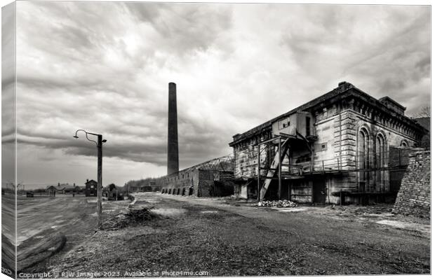 Industrial Decadence in Monochrome Canvas Print by RJW Images