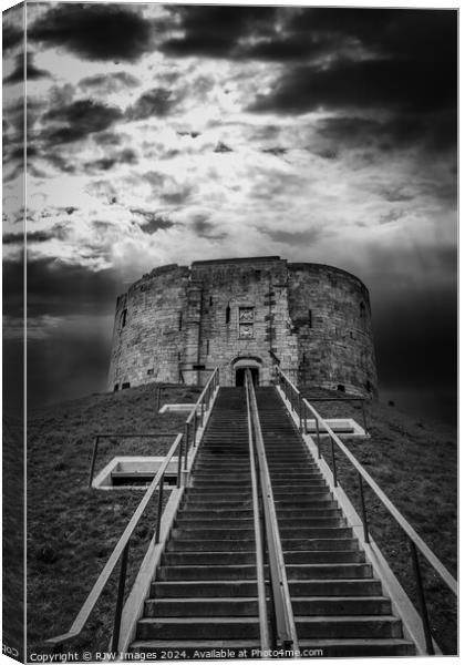 Cliffords Tower York Canvas Print by RJW Images