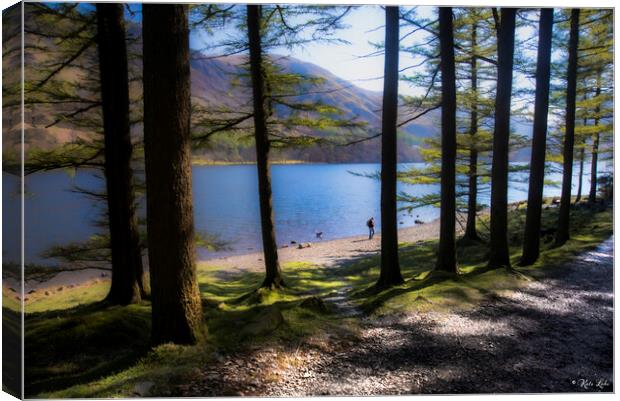 Buttermere Dog Walk Canvas Print by Kate Lake