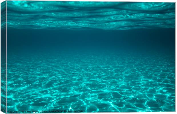 Clear Underwater Sea Background Canvas Print by Simo Wave