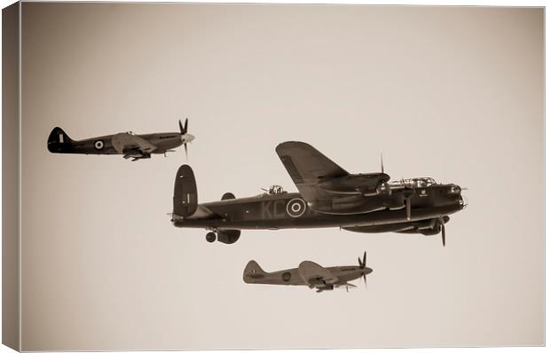 WWII Flypast Canvas Print by Chris Walker