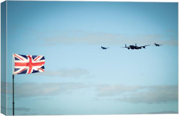 WWII Flypast Leaves Canvas Print by Chris Walker