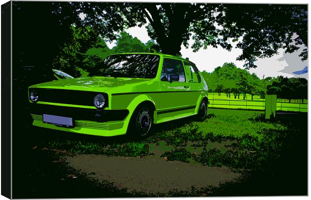 Pop Art VW Golf Canvas Print by Chris Walker