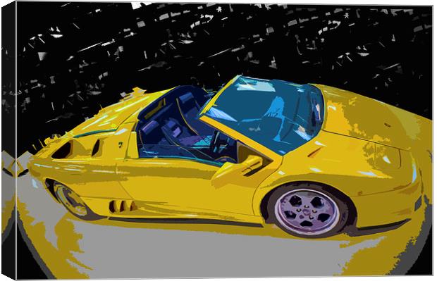 Pop-Art Lamborghini Roadster Canvas Print by Chris Walker