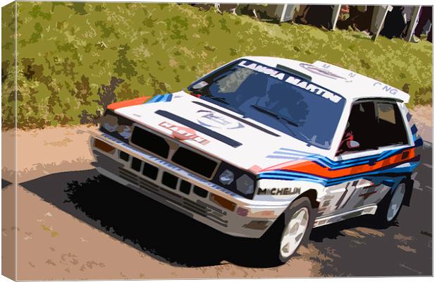 Lancia Delta Integrale Rally Car Canvas Print by Chris Walker