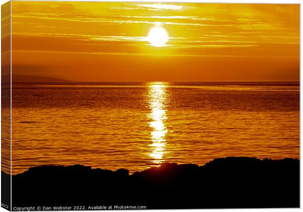 Beautiful Beach Sunset at Penmon Point, Anglesey, Wales Canvas Print by Dan Webster