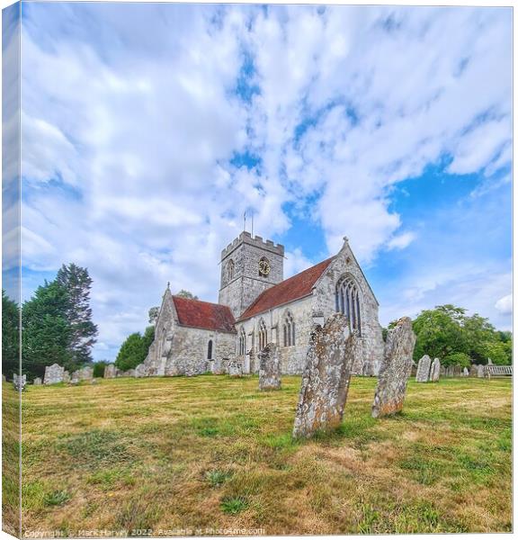 The Old Church at Dinton  Canvas Print by Mark Harvey