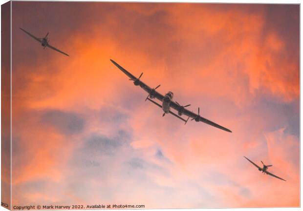 Battle of Britain memorial flight Canvas Print by Mark Harvey